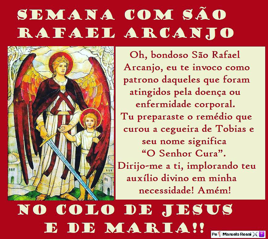 Padre Marcelo Rossi - Amados Semana 👐ARCANJO RAFAEL 👐 pelos todos ...