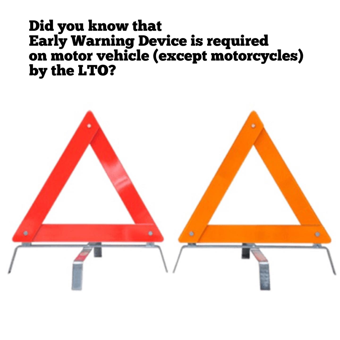 Marvin Masongsong - Did you know that Early Warning Device is required ...