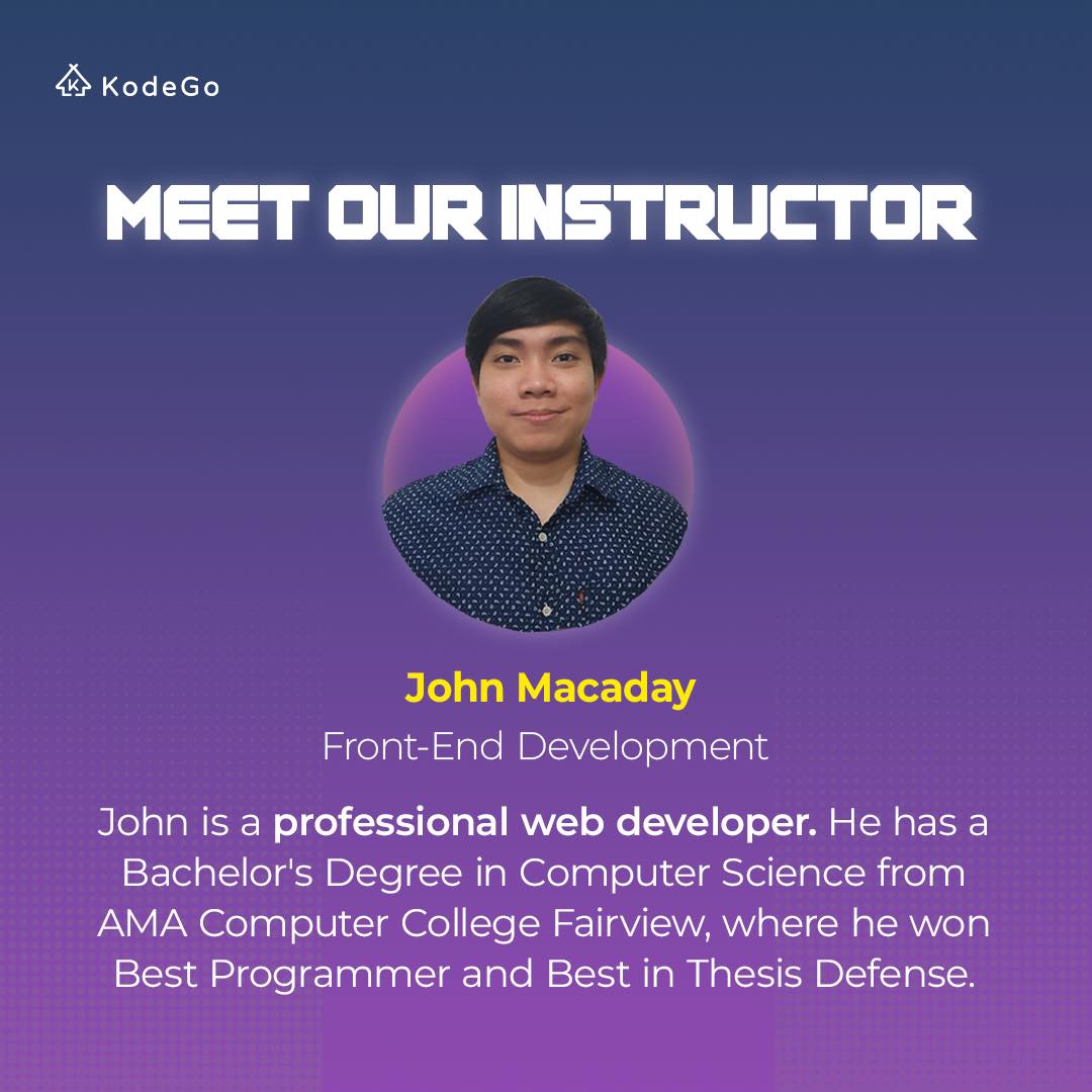 KodeGo - The Koding masters 👨🏻‍💻 Meet our instructor! Help...