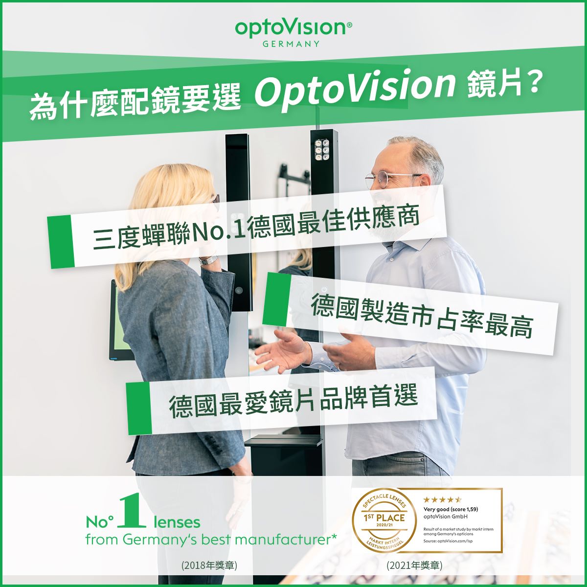 為什麼配鏡要選OptoVision鏡片? ⠀⠀⠀... - OptoVision德國歐特鏡片 | Facebook