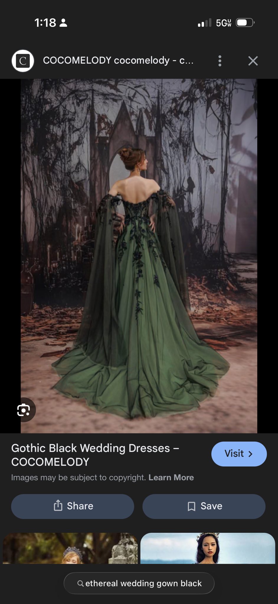 dark forest green wedding dress Non traditional witchy brides in forest? Sherri Hill Dress 58204