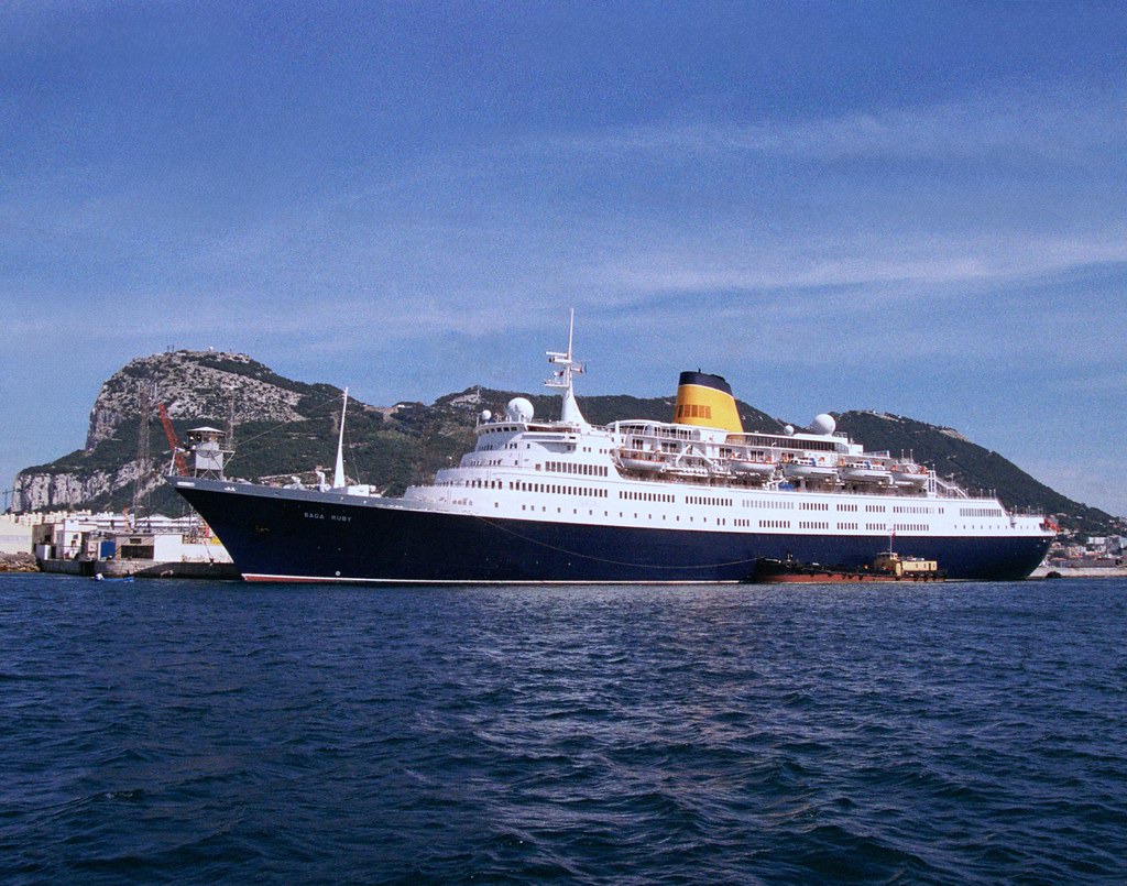 Ocean Liner Society | The stunning SAGA RUBY (ex Vistafjord) in ...