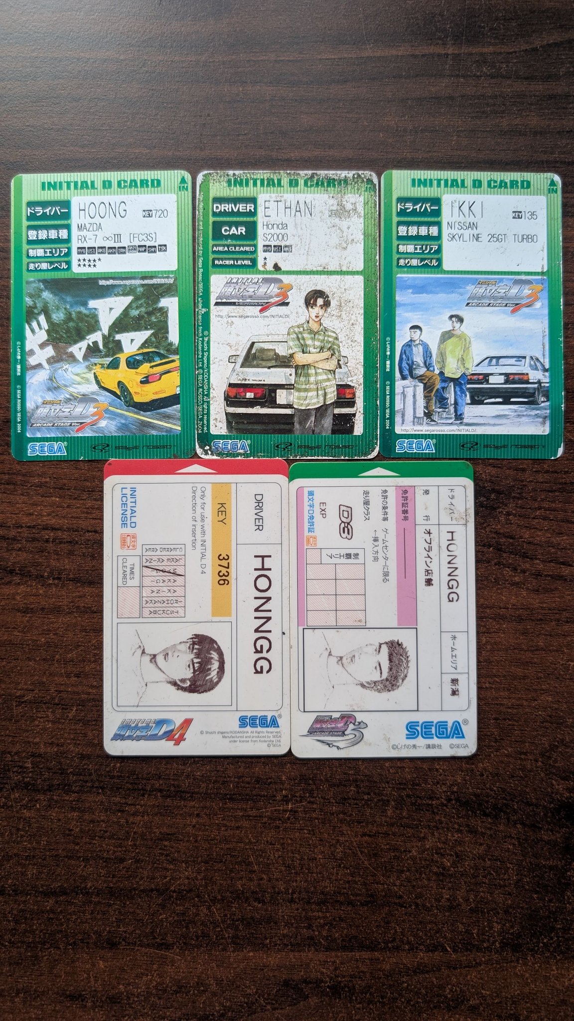 Where to find Japanese version Initial D arcade cards?