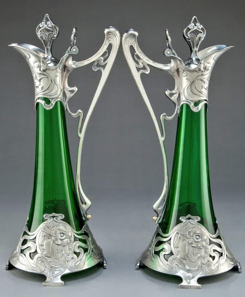 WMF Germany silver plated claret jugs
