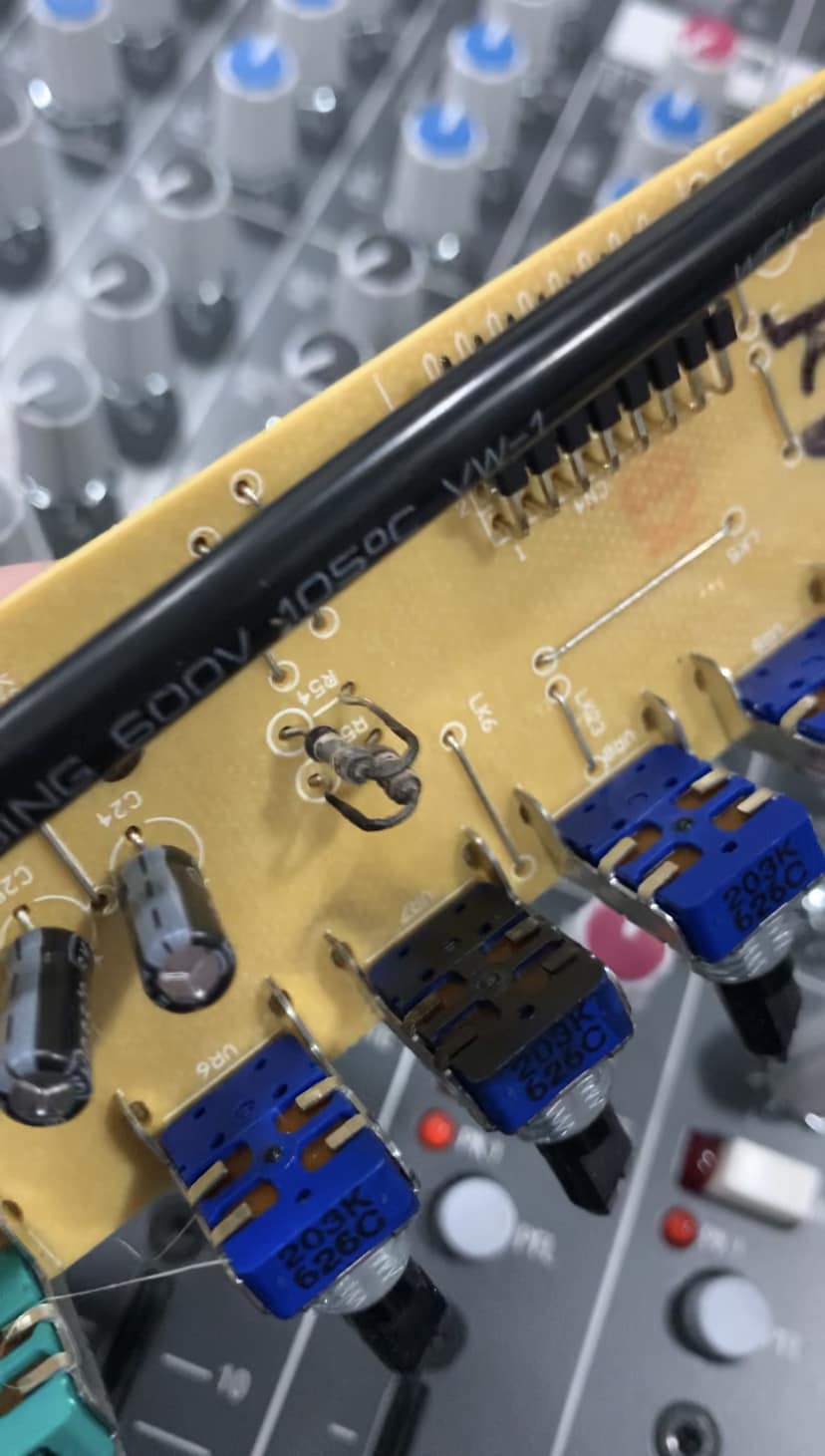 How to repair an Allen and Heath Zed 14 mixer with a broken trace