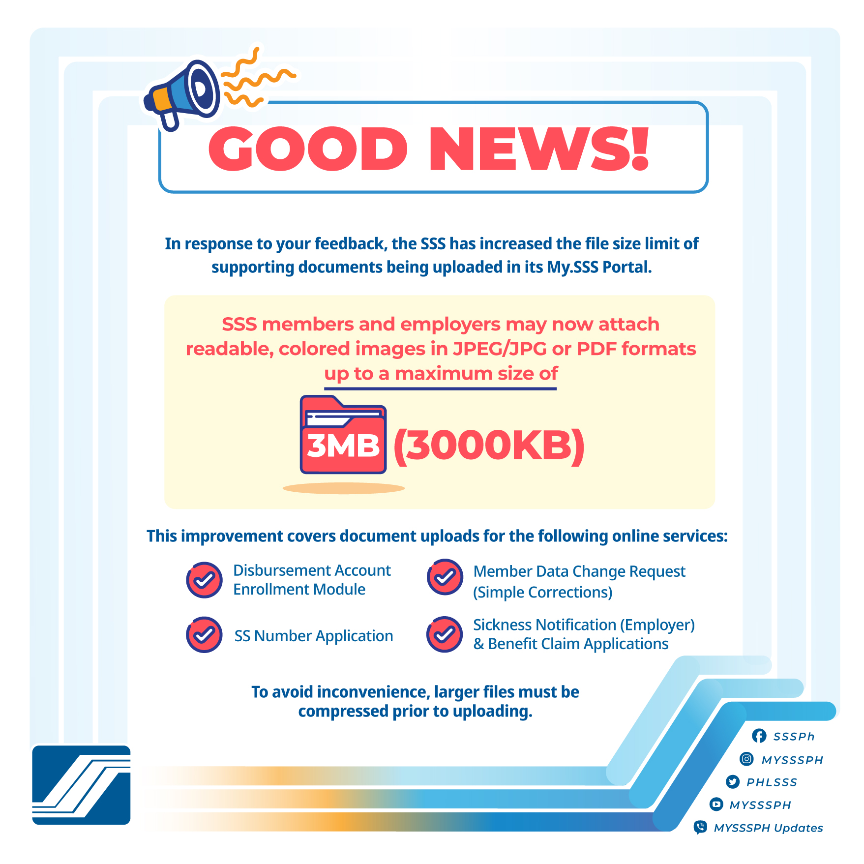 Good News! 🥳 In... - Philippine Social Security System - SSS | Facebook