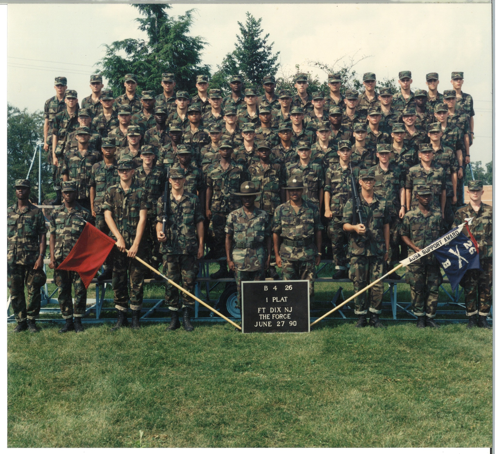 Military basic training photo from summer 1990