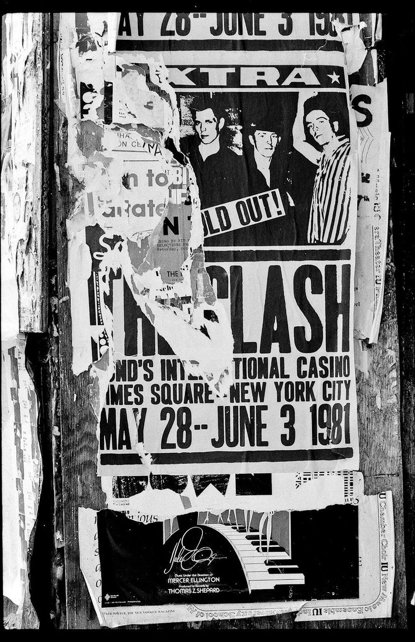The Clash's sold out poster for their 1981 shows at New York's