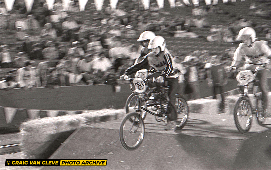 Vintage BMX frame at 1974 Yamaha Gold Cup finals
