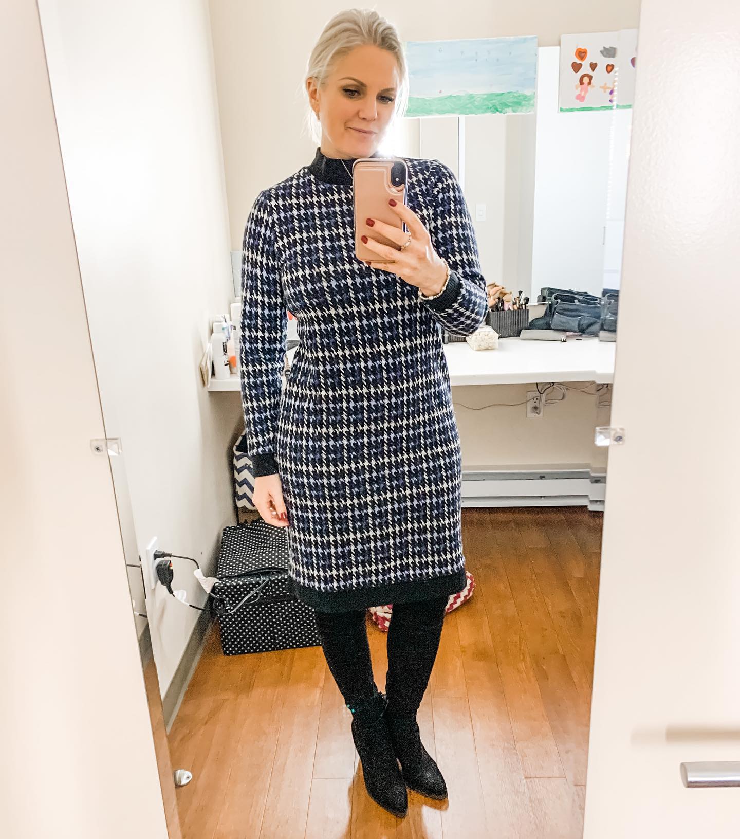 Why blend in when you can stand out in this patterned Susan Graver dress?