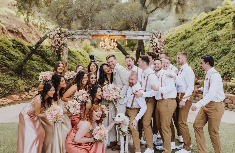 terracotta bridesmaid dresses and groomsmen Man this wedding looks like it was SO MUCH FUN! • Featuring our satin #JayDress in Terracotta, Gold Rose Gold 🧡💛💖 • 👰🏻‍♀️: @soph.huff 📸: @gabyhendryphoto #birdyinthewild #BIRDYGREY Material:55% Linen 45% Rayon With its sleek and Beetlejuice costumes Plus Size Royal Blue