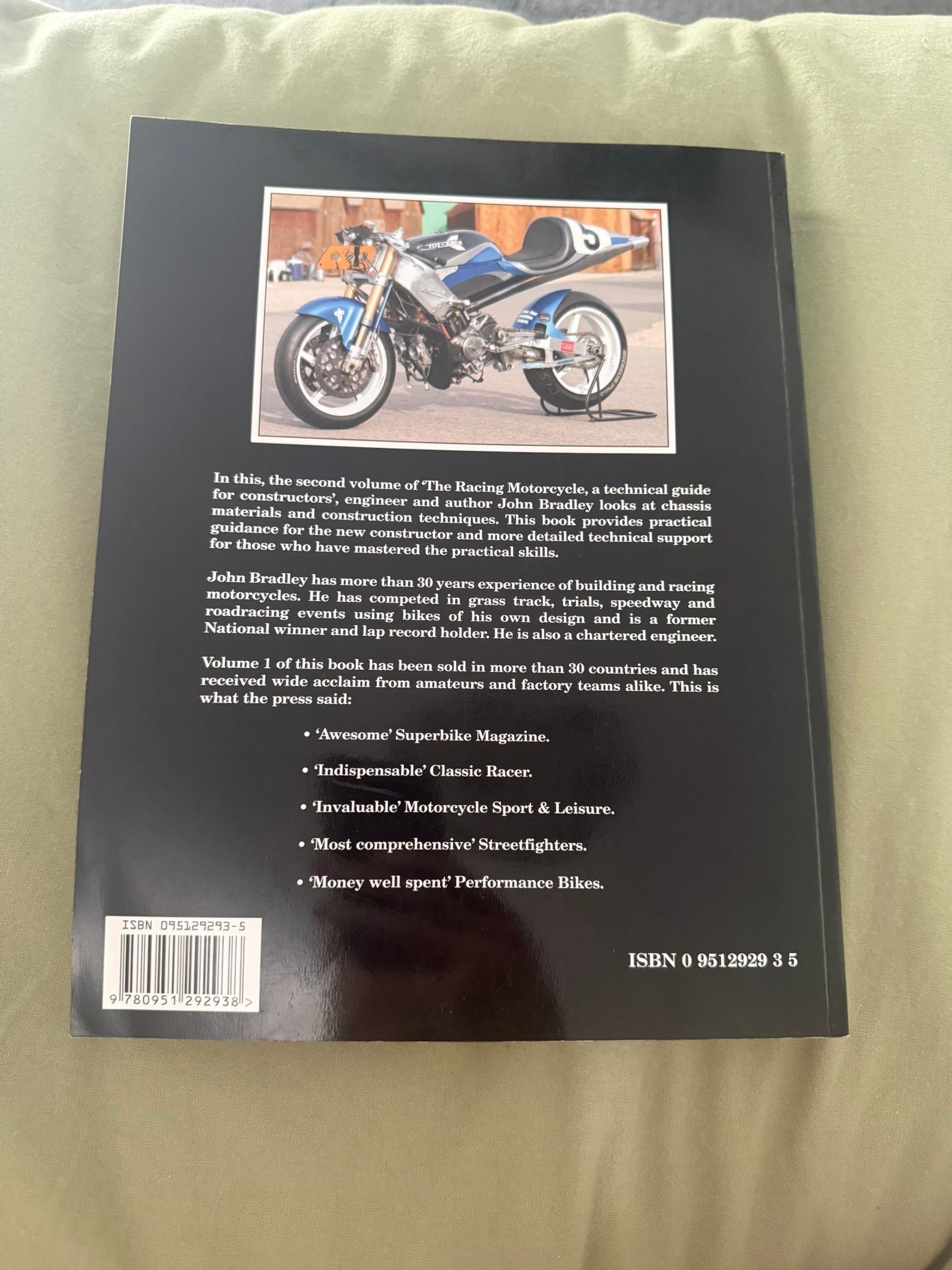 Rare motorcycle books for builders: 'The Racing Motorcycle' by
