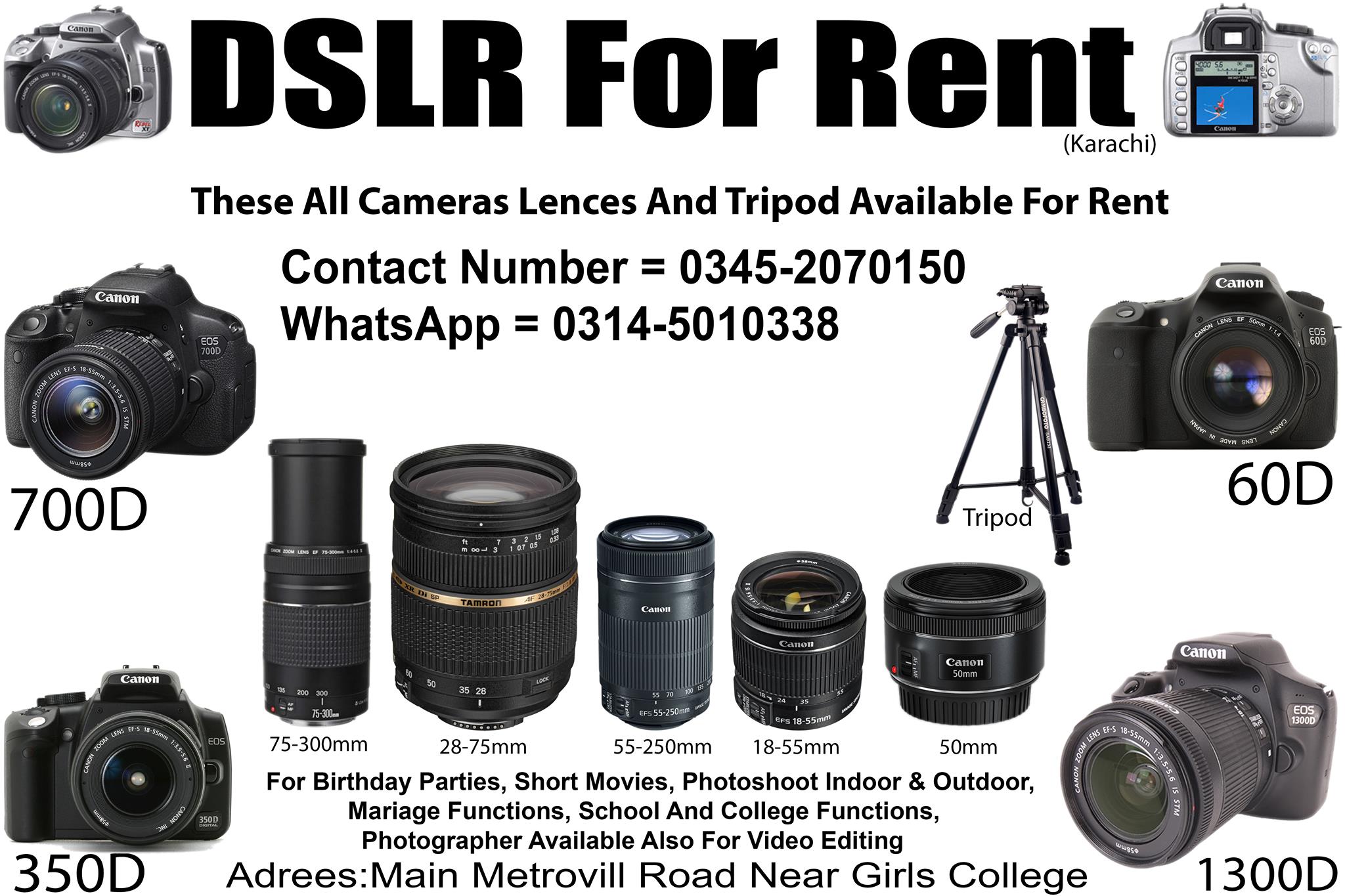 DSLR For Rent | Karachi