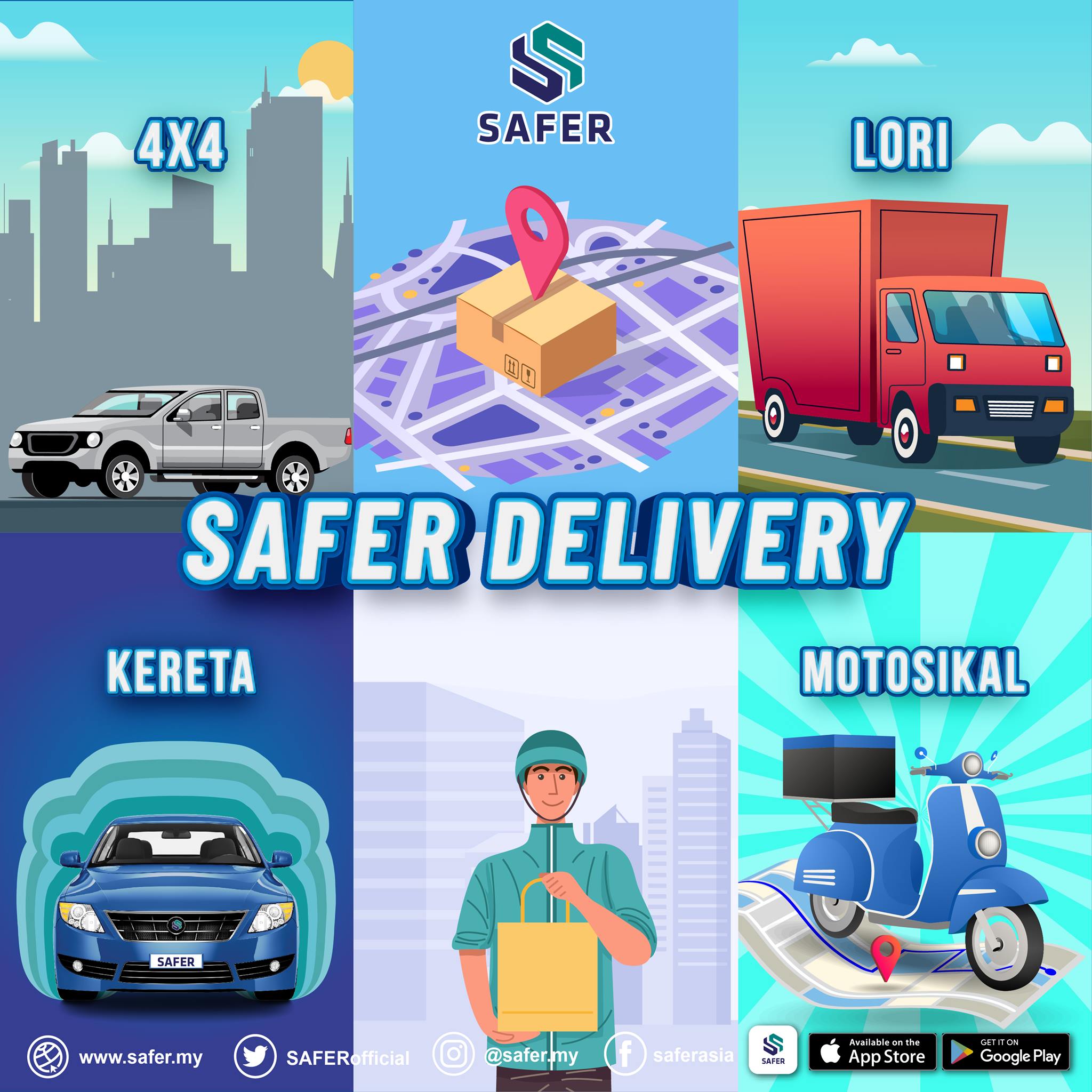 SAFER - SAFER DELIVERY MENAWARKAN PELBAGAI JENIS KENDERAAN... | Facebook