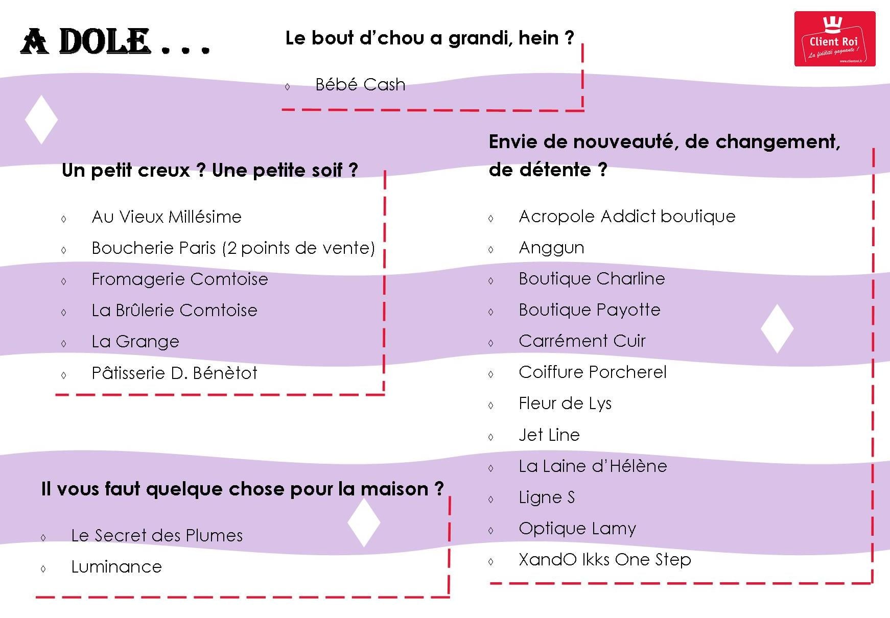 Client Roi A Dole 22 Commercants Repondent Presents Pour Vous Servir Faites Leur Confiance Et Presentez Votre Carte Client Roi Clientroinational Facebook