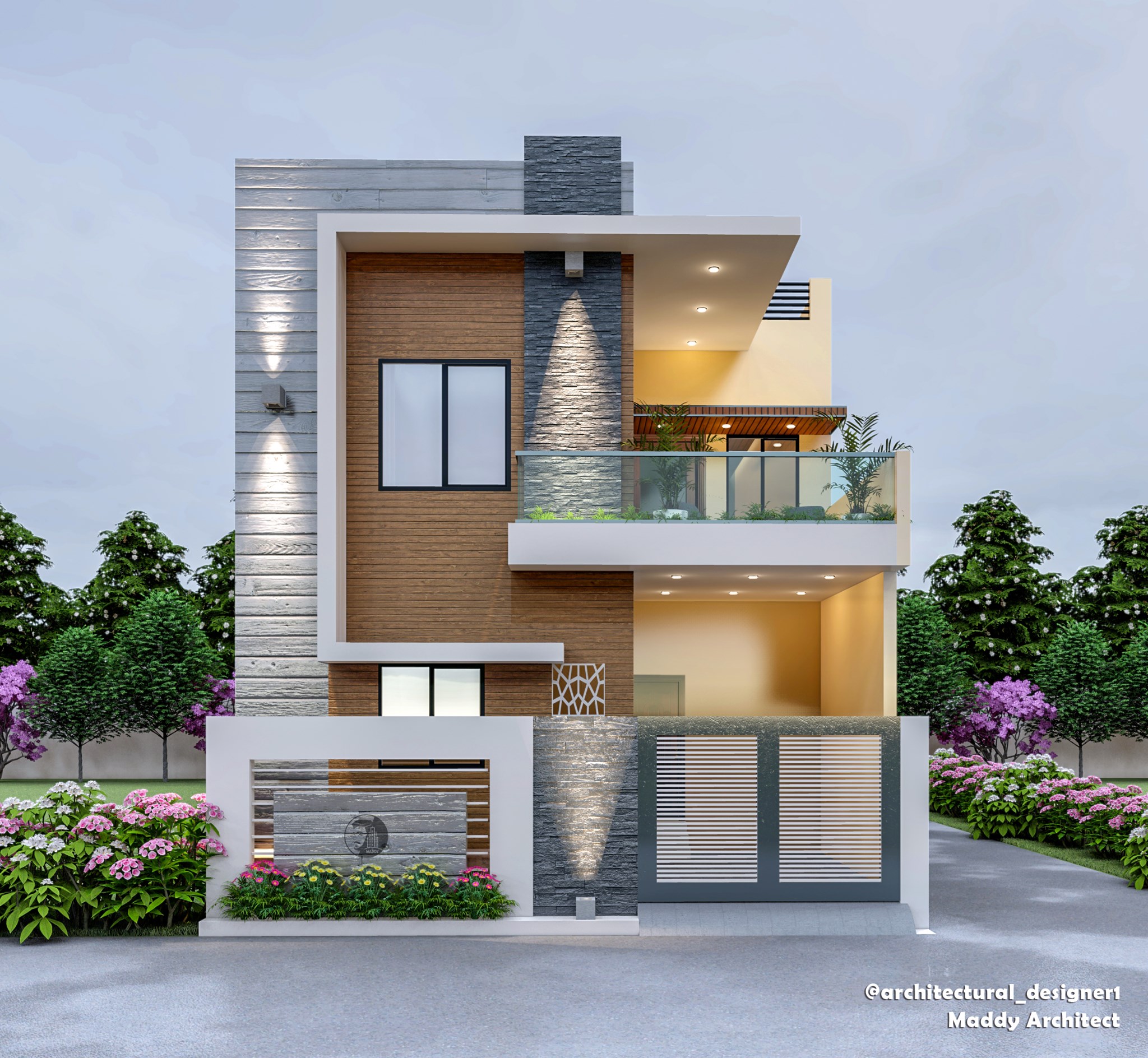 Maddy - ️ Modern House Exterior Design 😍 Rate out of 1 to... | Facebook