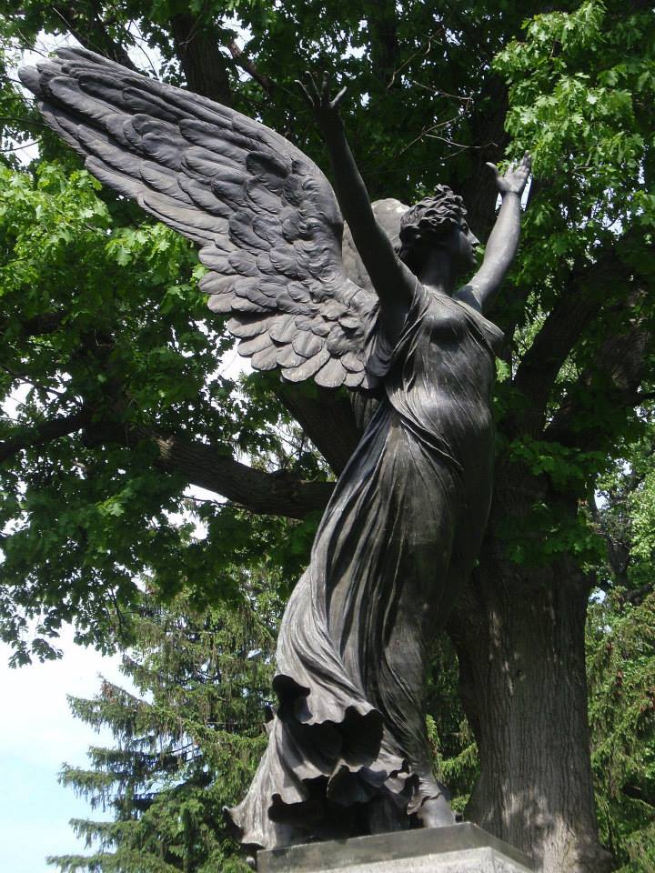The Valentine Angel Sculpture in The Green-Wood Cemetery