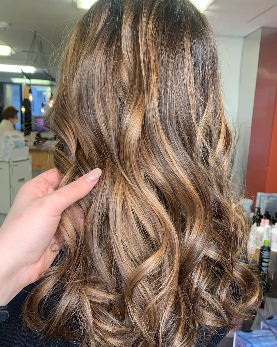 Miel Doré Balayage Cheveux Chatain
