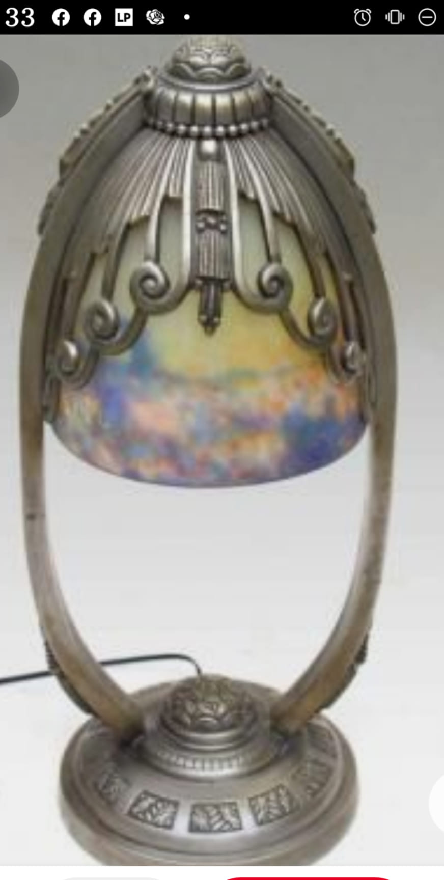 Restored Muller brothers glass piece from Luneville France