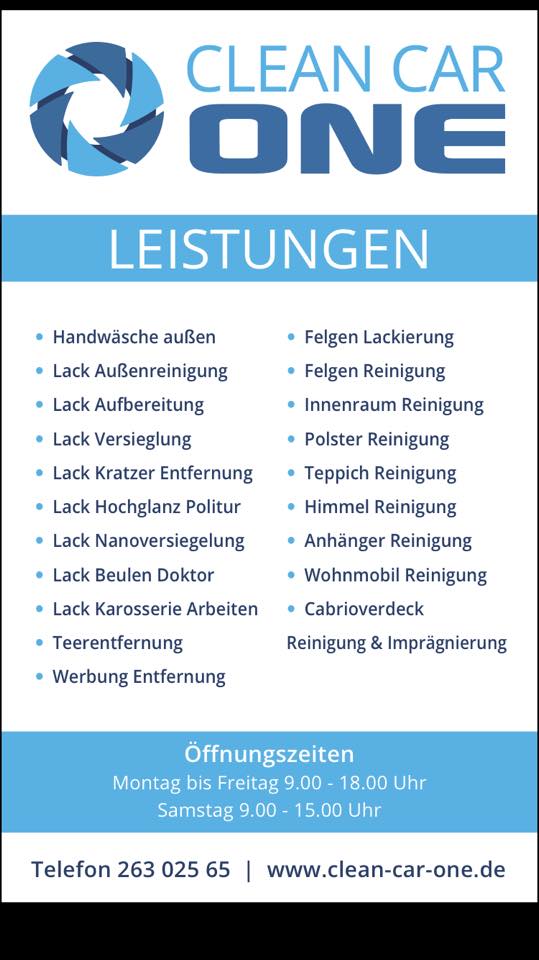 Clean Car One Glanztaten Facebook