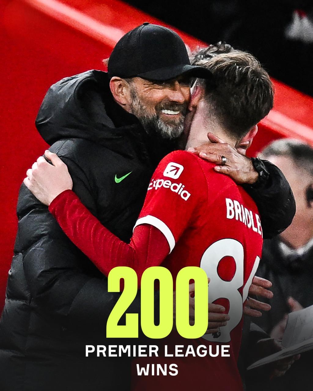 Liverpool FC - Merseyside is Red - Jürgen Klopp has now won 2️⃣0️⃣0️⃣ ...