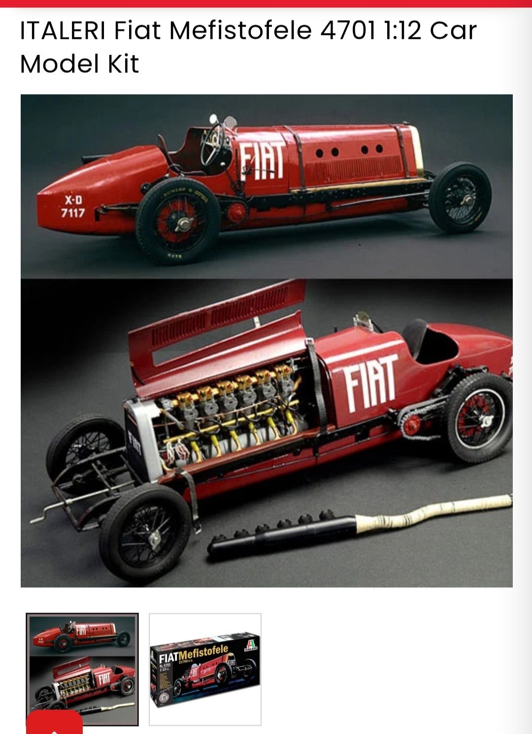 Is the ITALERI Fiat Mefistofele 4701 model kit worth the price?