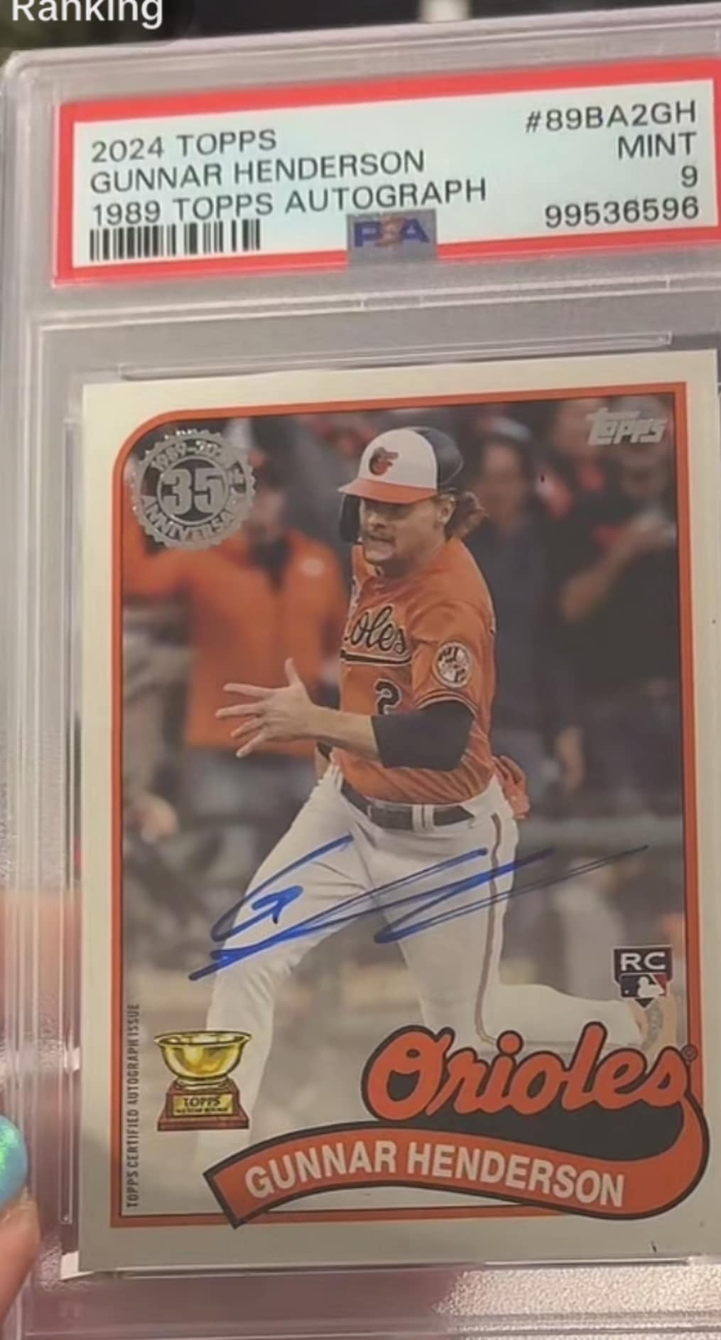 Is 2024 Gunnar Henderson 1989 Auto RC?