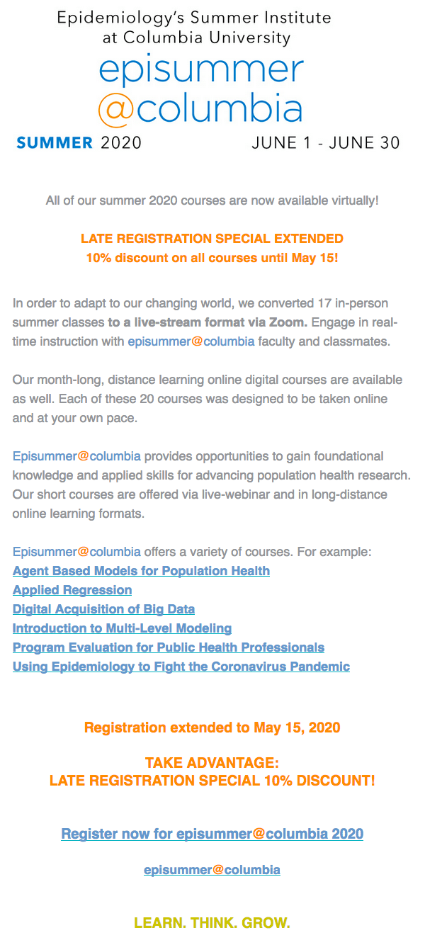Columbia University Department of Epidemiology | New York NY