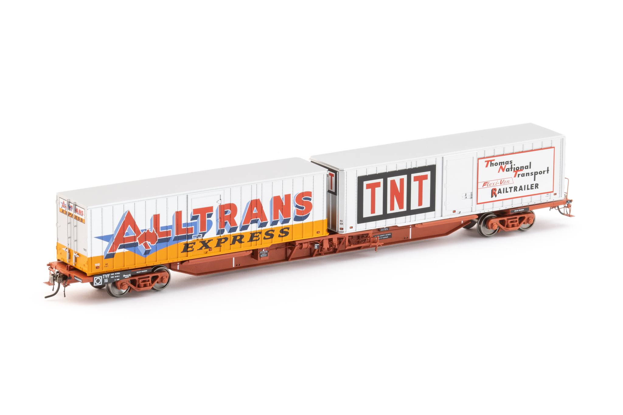 Few more photos of our upcoming HO Scale Flexi-Van Wagon with some Tra