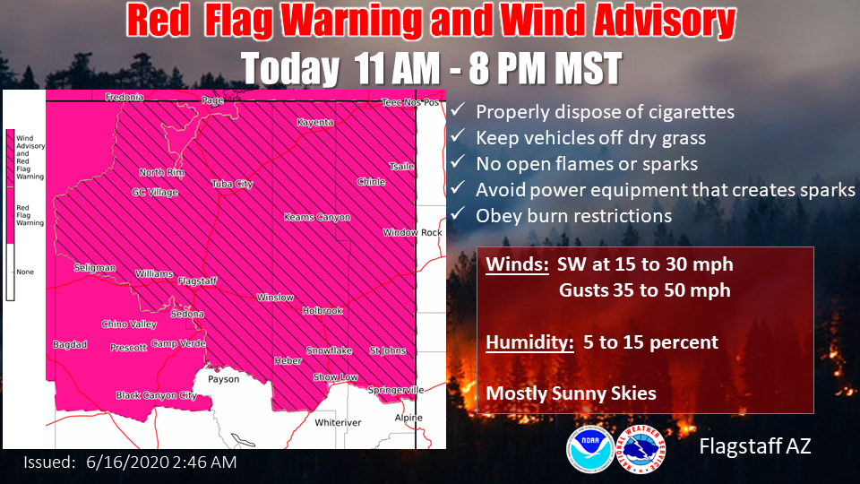 Red flag and a wind advisory... - Navajo County Government