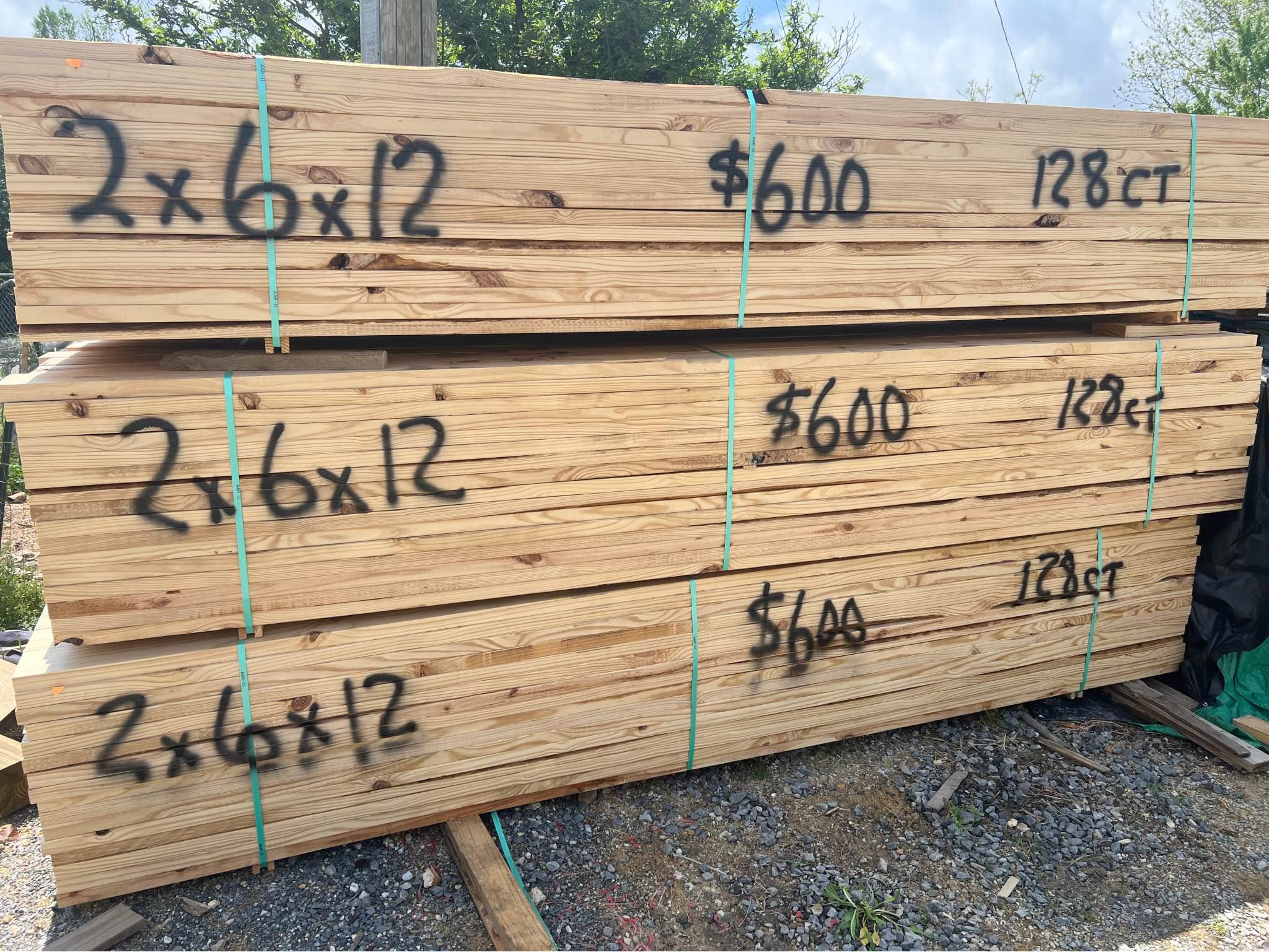 2x6x12’ pine lumber $500 a bundle / 128 pcs - Miscellaneous - Sardis ...