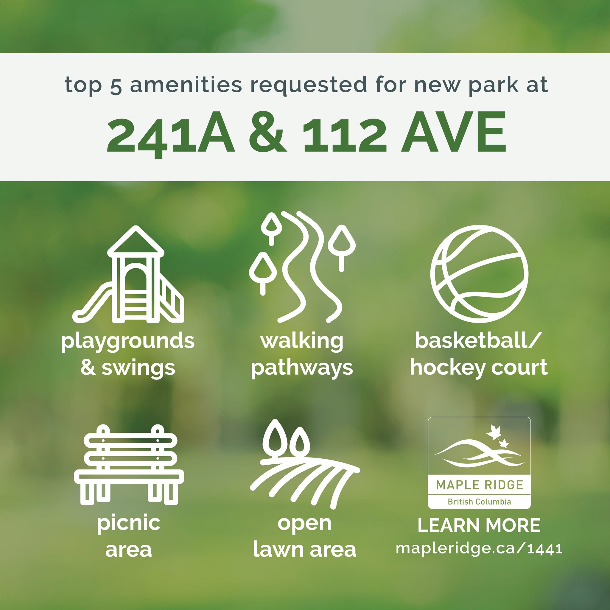 There's a new park coming to 241A... - City of Maple Ridge | Facebook