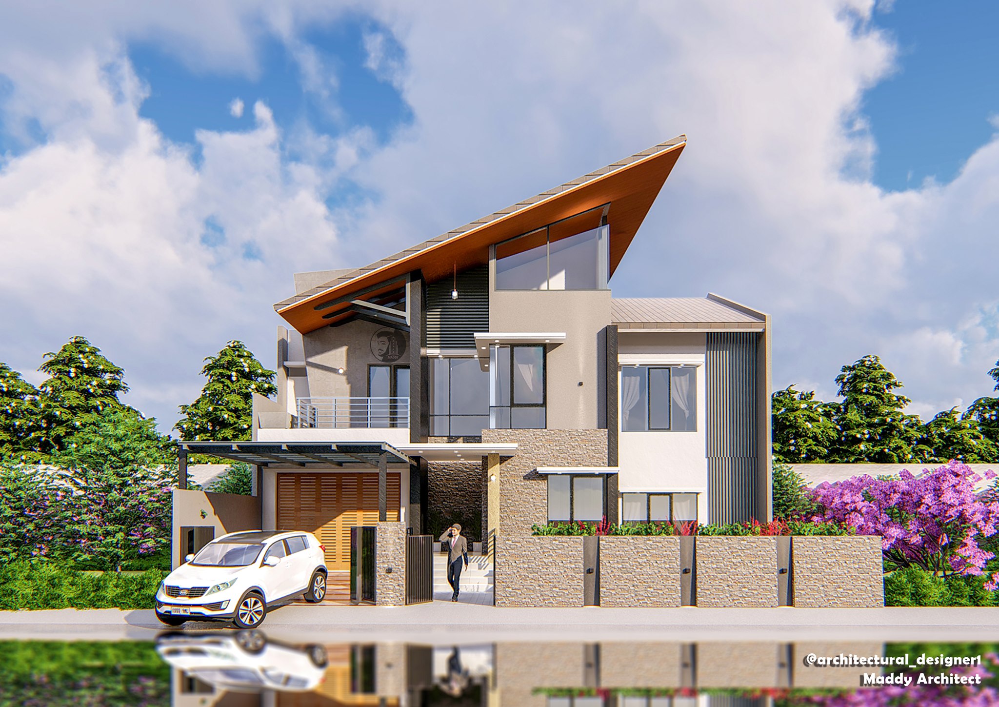 Maddy - ️ Modern House Exterior Design 😍 Rate out of 1 to...