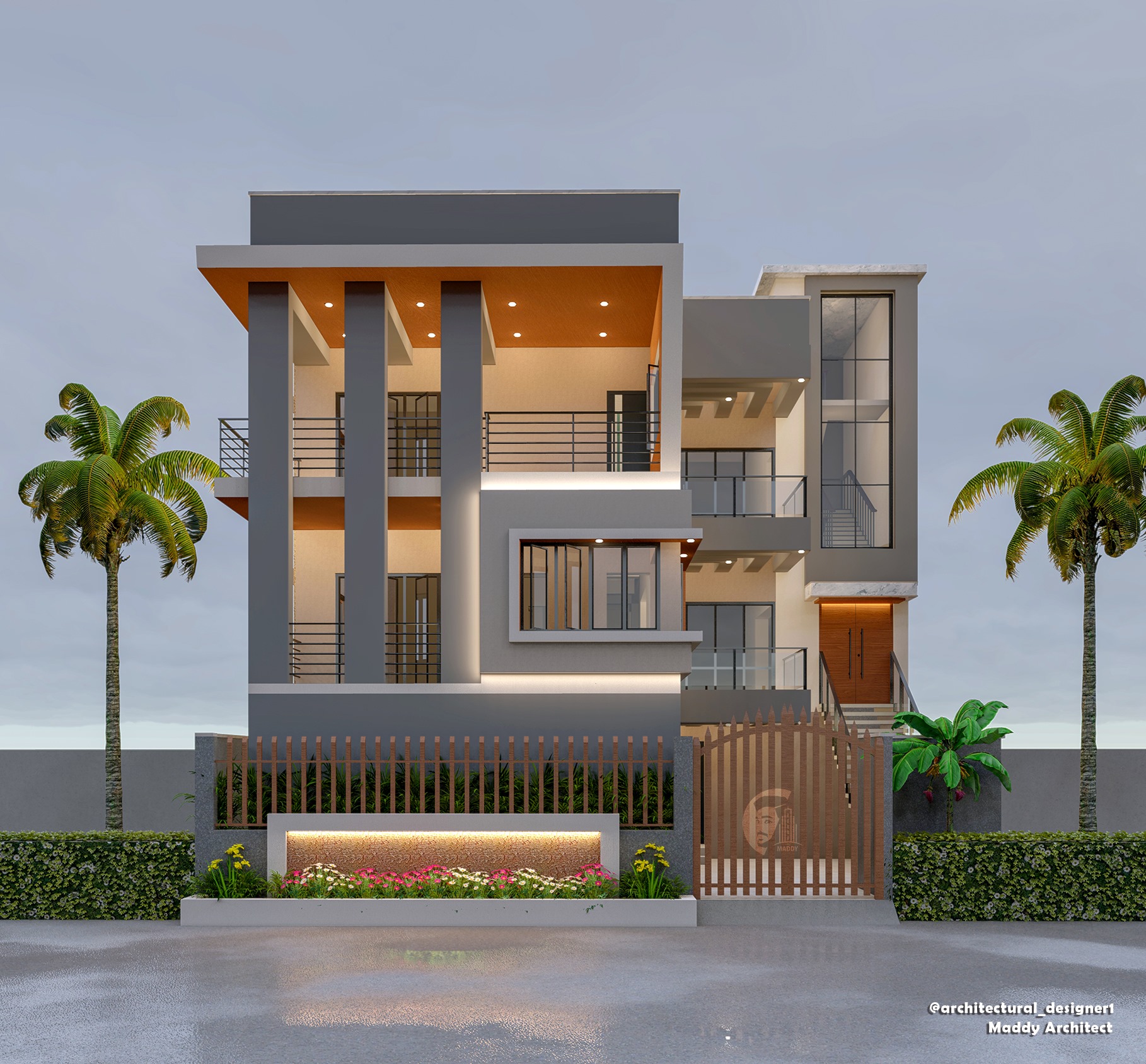Maddy - ️ Modern House Exterior Design 😍 Rate out of 1 to...