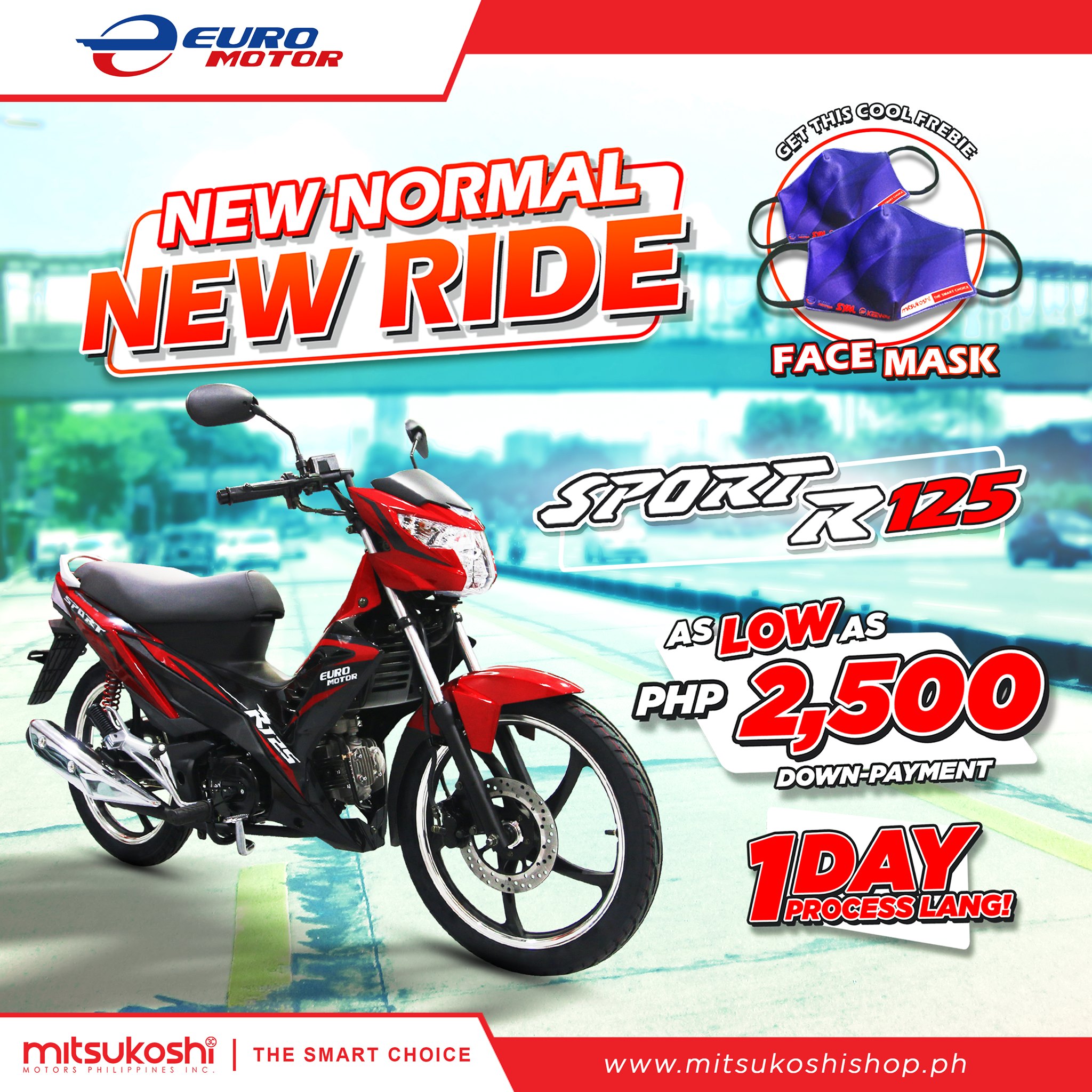 Have Sporty Ride ngayong New Normal with Euro Sport R125! Product 