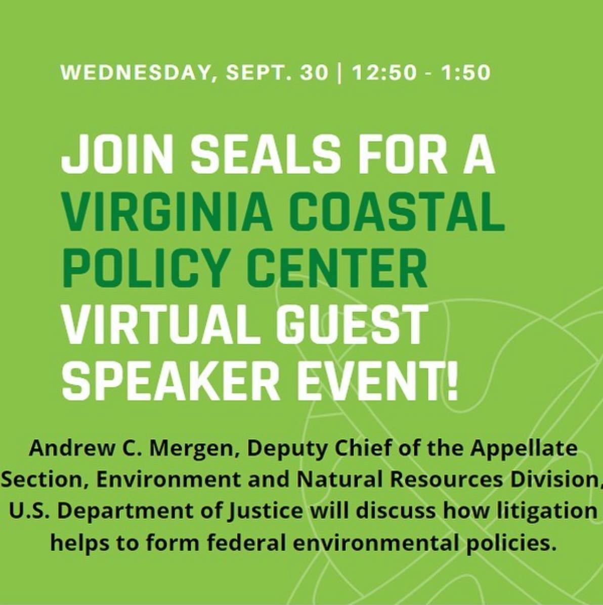 This afternoon, join VCPC & SEALS in welcoming Andrew C. Mergen, Deputy ...