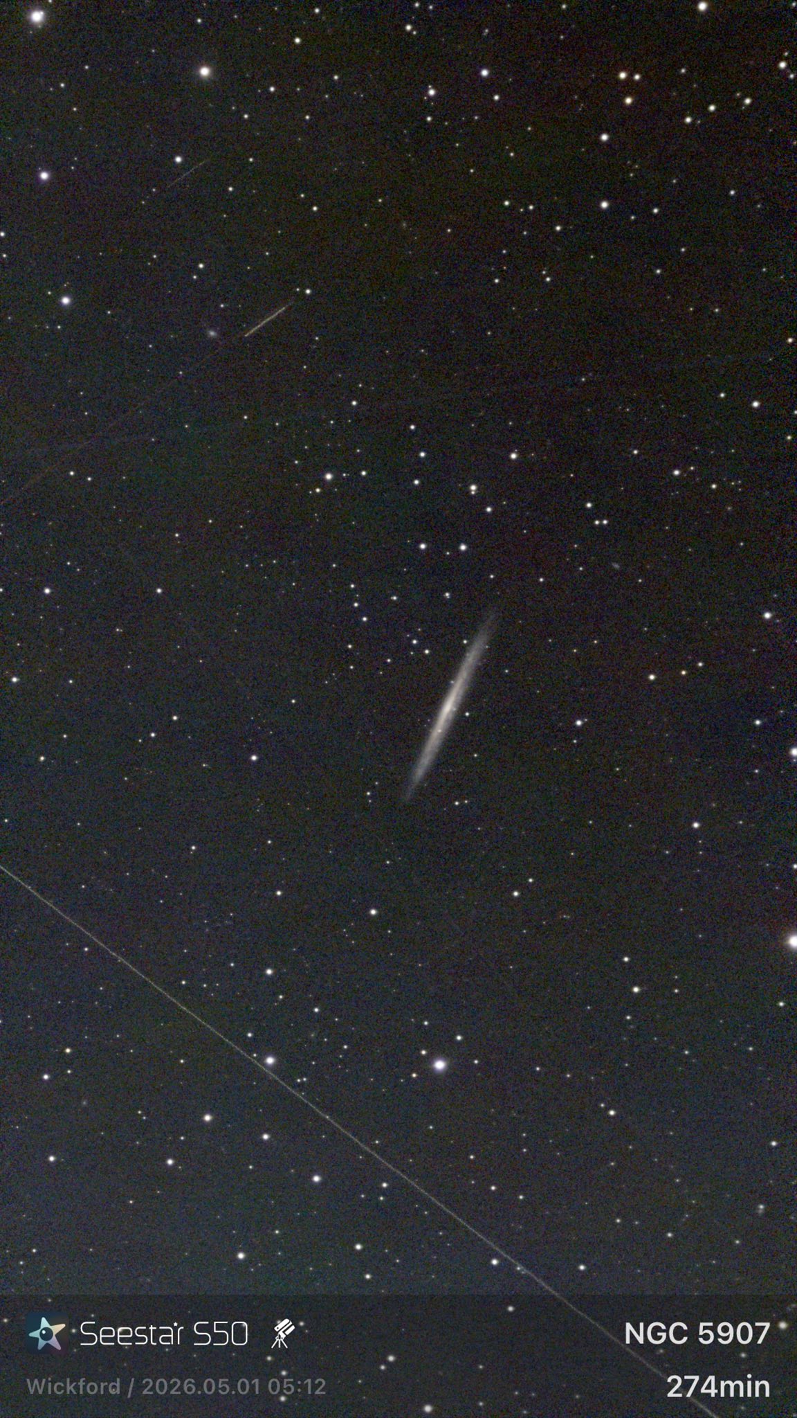 Supernova in Splinter Galaxy NGC 5907