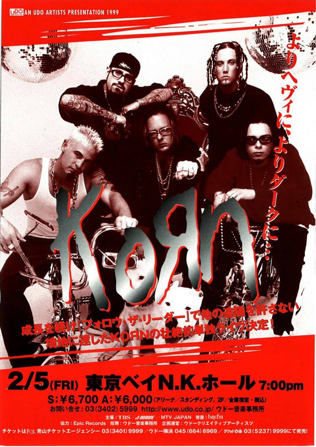 KORN（1999）】 今から22年前の今日、#KORN の初の単独来日公演が大阪