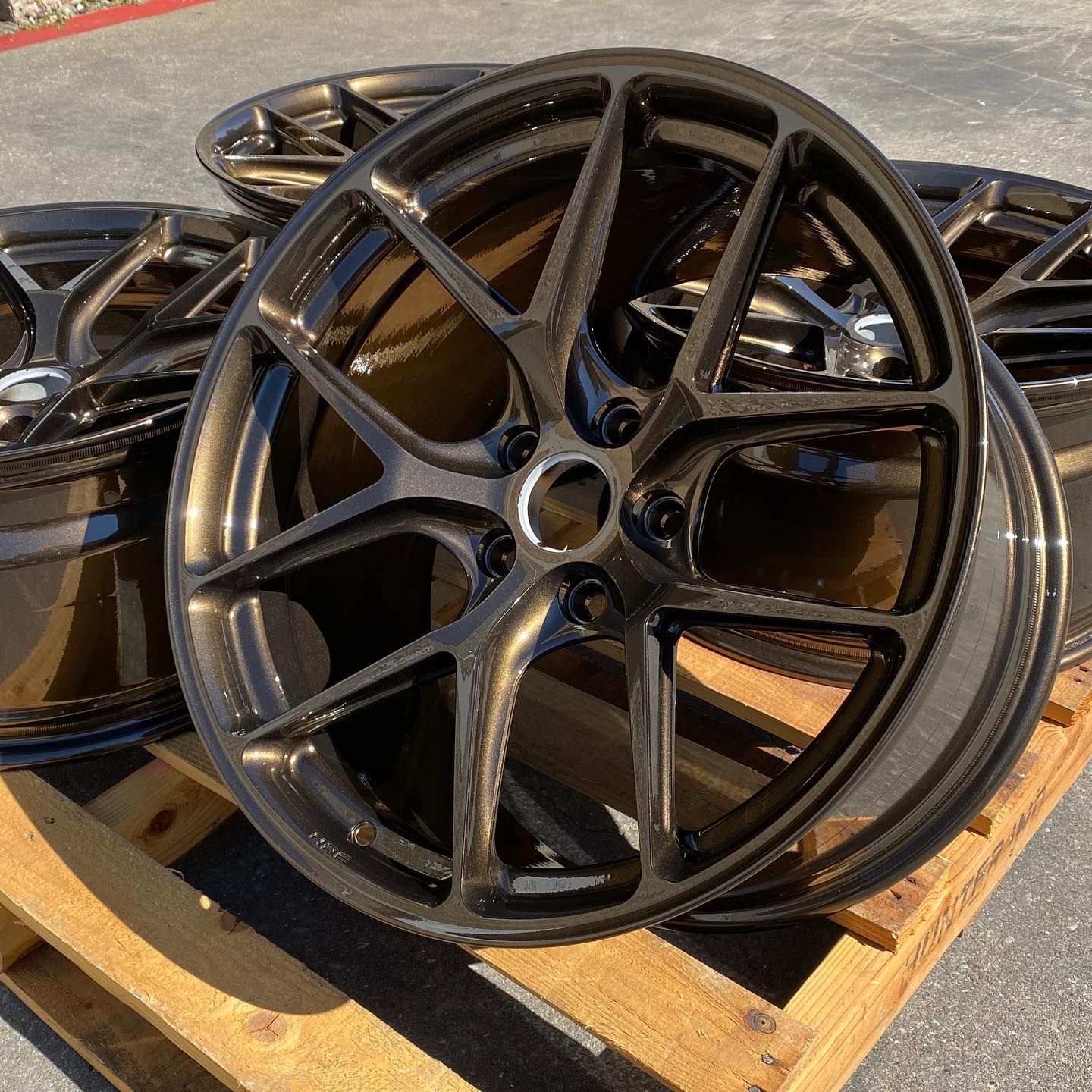 HRE wheels refinished in Bronze... - Unit F14 Powder Coating