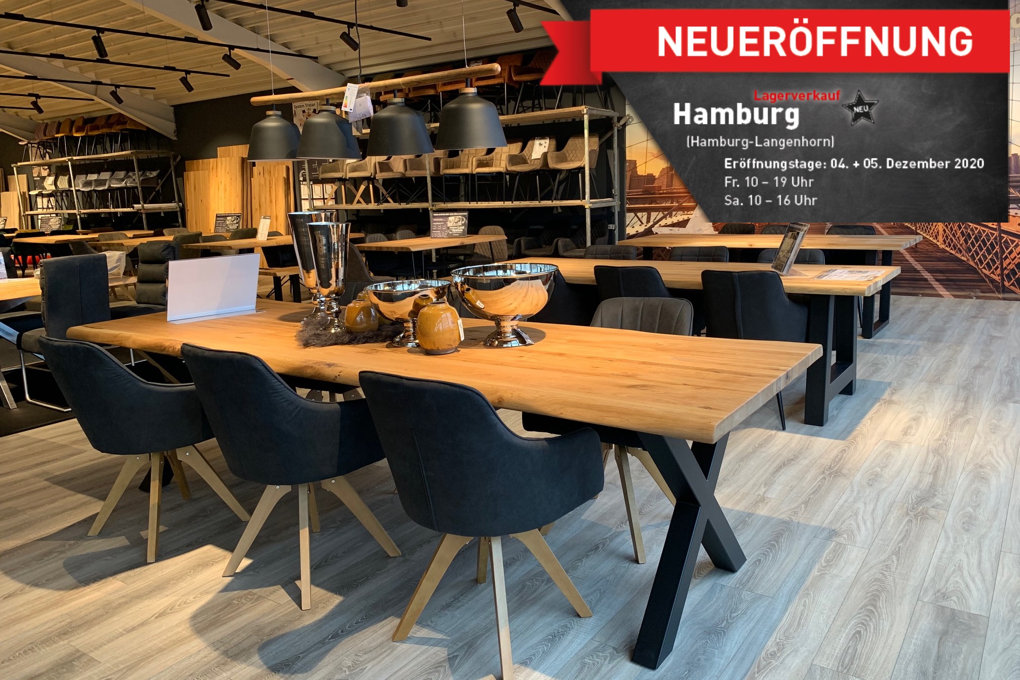 ❗️massiv.direkt LAGERVERKAUF kommt nach Hamburg!❗️ große Neueröffnung am Fr. 4.12 und Sa. 5.12 der Spezialist für massive Tische und Stühle kommt nach Hamburg-Langenhorn in den Tarpenring 37, nähe Bauhaus. immer infomiert sein