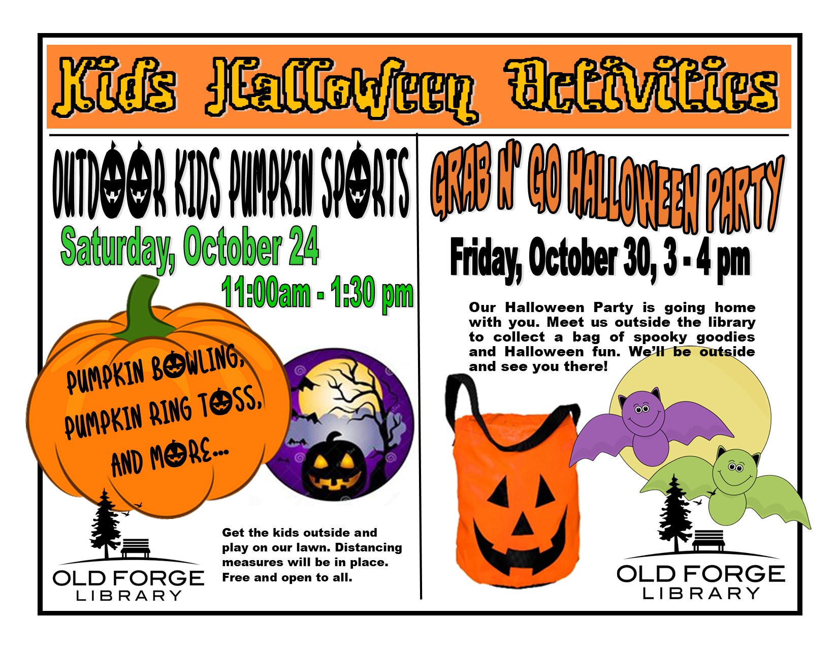 Old Forge Library - More Outdoor Halloween Activities at the library ...