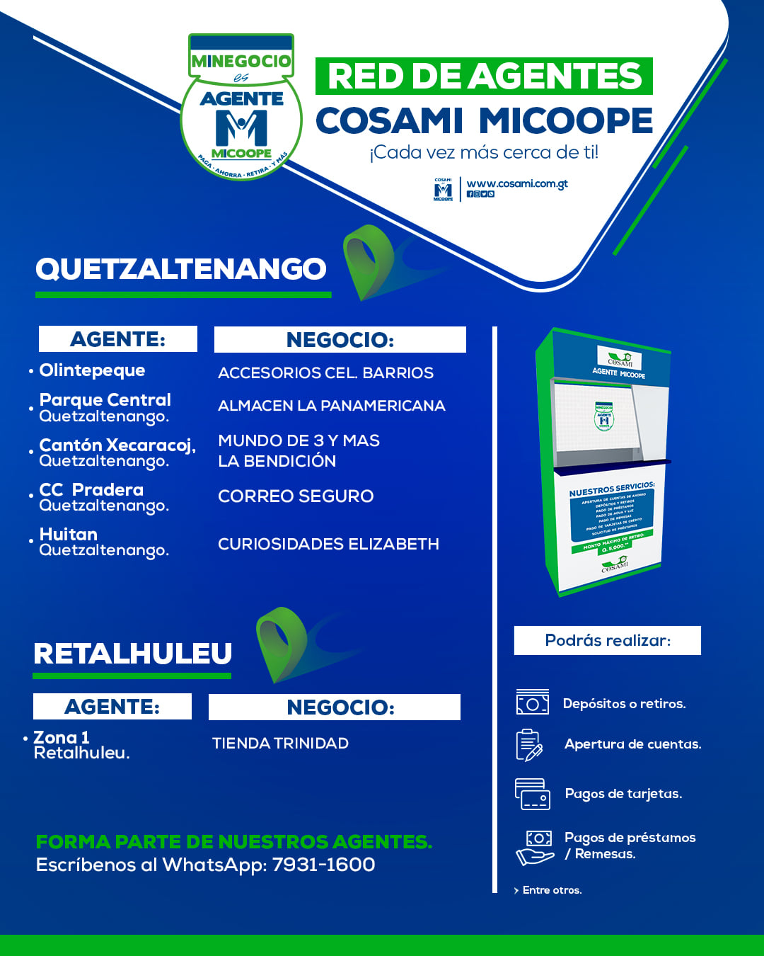 Cosami - Conoce la Red de Agentes Cosami Micoope de los... | Facebook