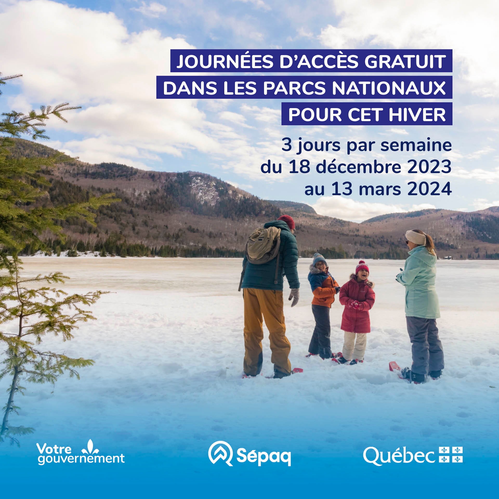 Accès gratuits en semaine dans les établissements de la SEPAQ. C''est l ...