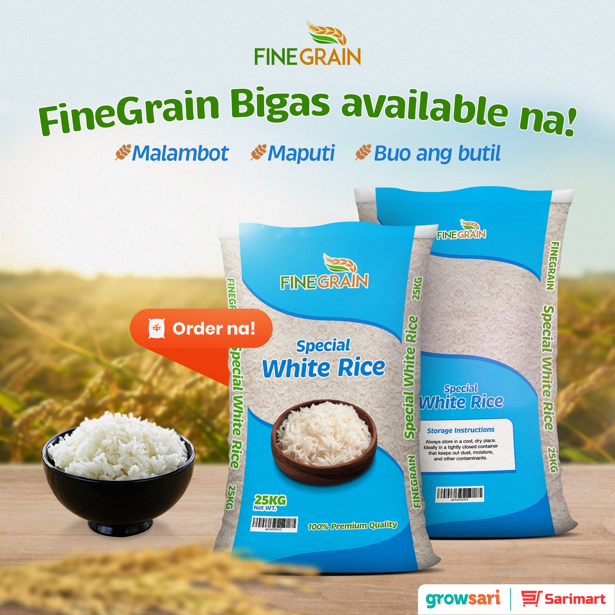 Growsari - RICE AND SHINE, ka-Sari! Ang FineGrain Bigas...