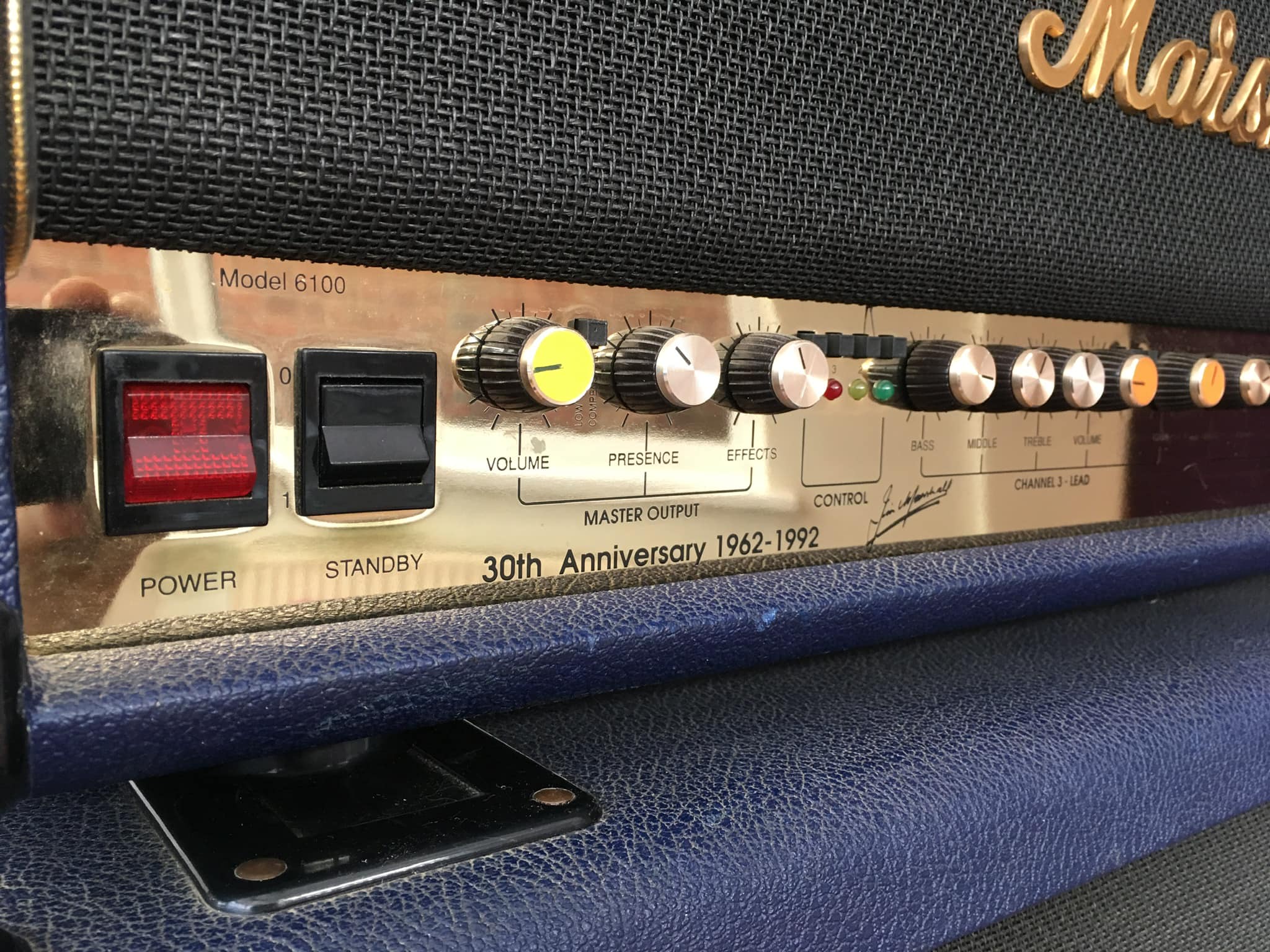 Marshall 100 watt 6100 30th anniversary half stack for sale