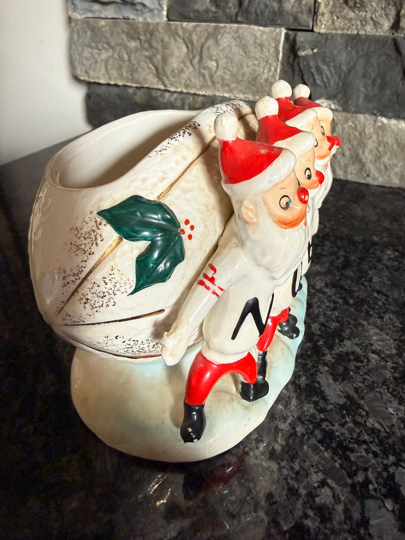 SOLD!!! 🎅🏻🏈 Rare 1960 Sampson Noel football planter with 4