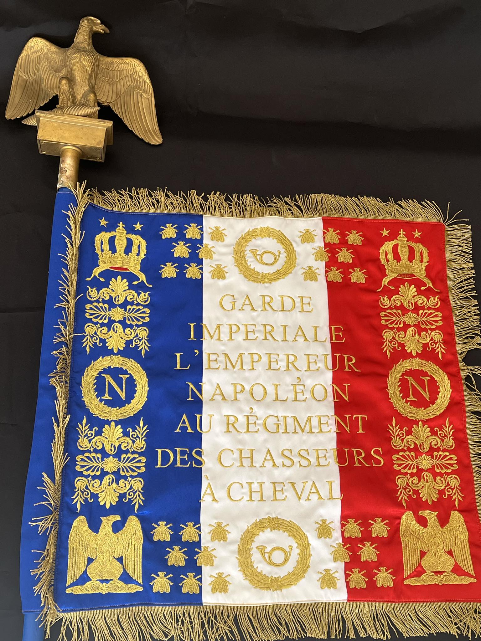 Where to find the historic French flag with darkened colors