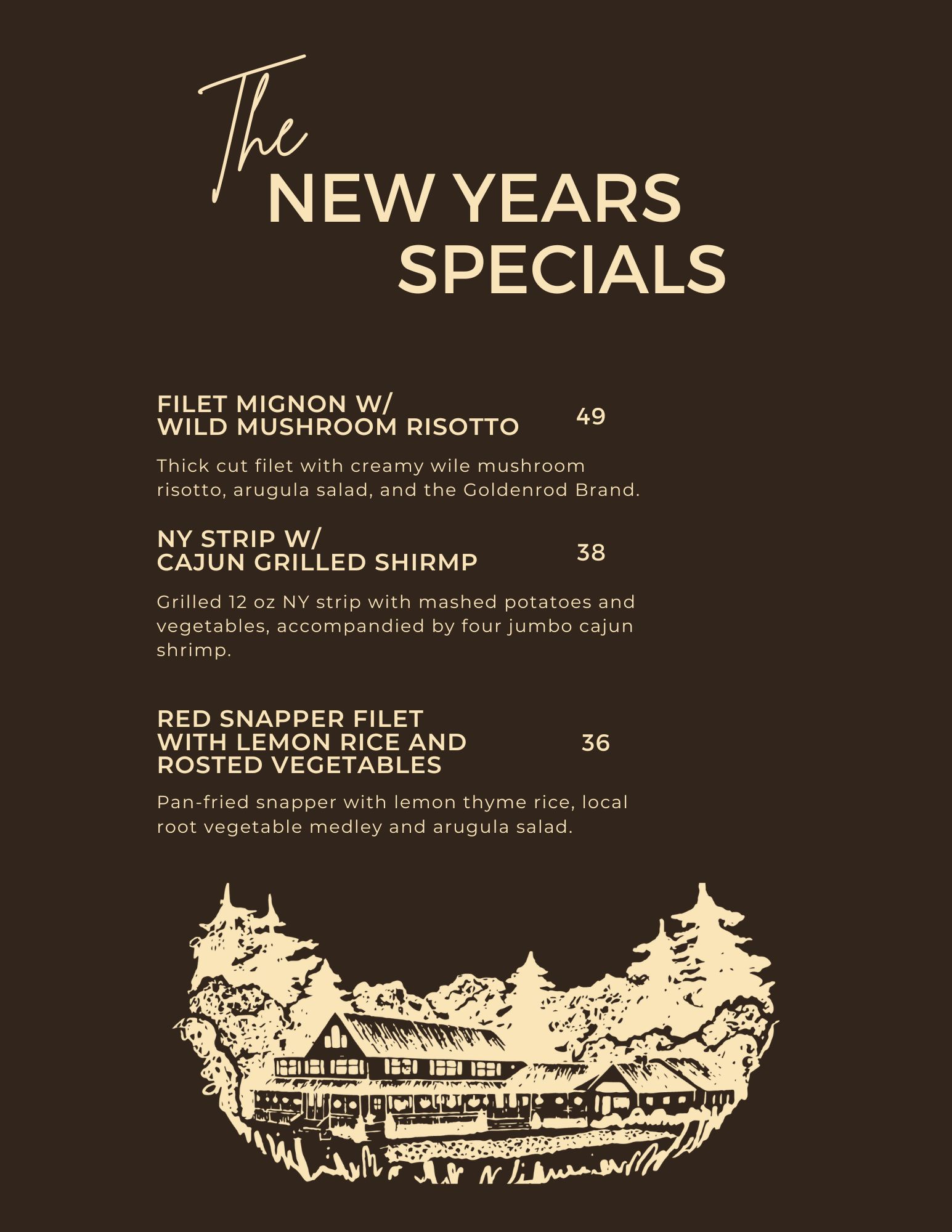 Our menu tonight highlights... - The Goldenrod Country Inn | Facebook