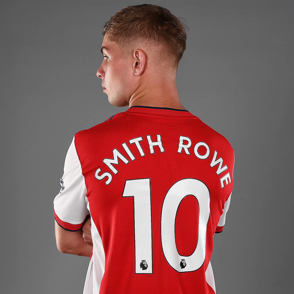 OUR NEW NUMBER 10? Emile Smith Rowe pictured wearing the number 10