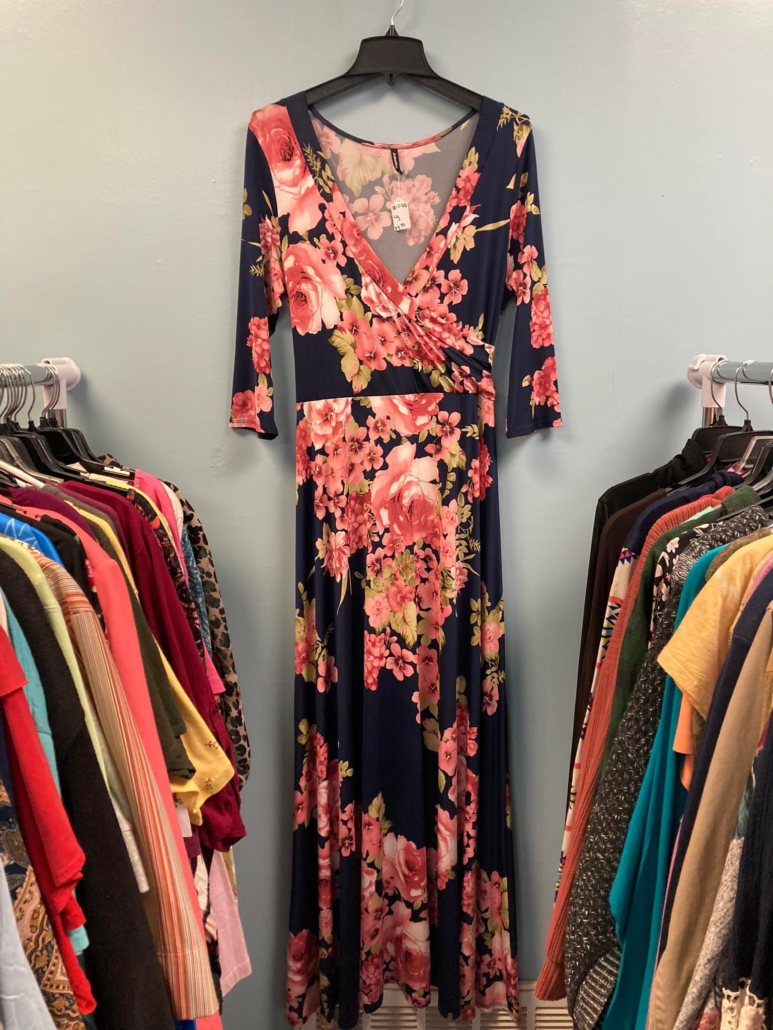 slim fit dress slacks J. Crew Floral Dress, 8  Second Serve Resale
